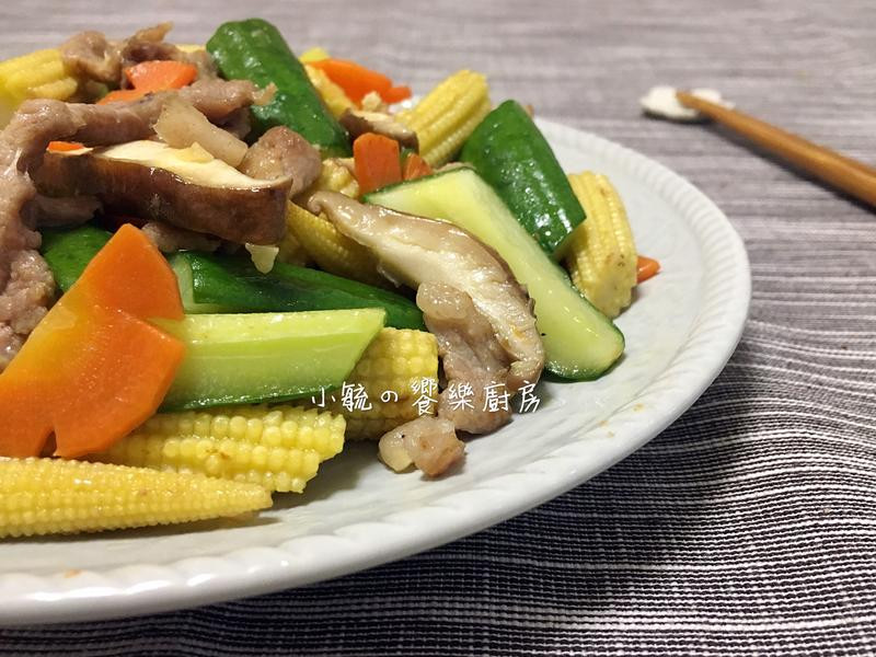 鲜蔬炒肉丝的做法