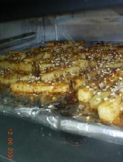 香烤薯条茄子金针菇的做法