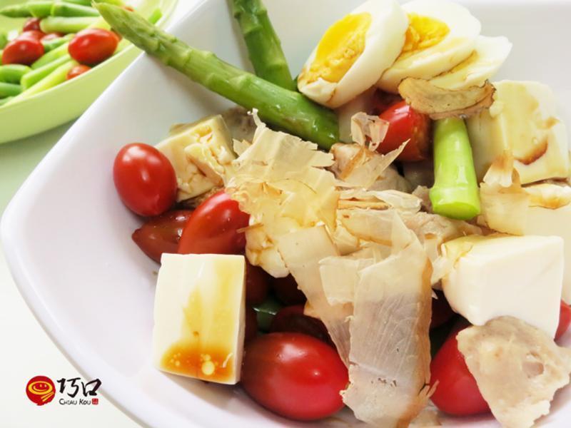 日式和风芦笋贡丸沙拉【巧口手工丸子】的做法