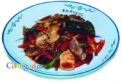 双椒爆肠把的做法