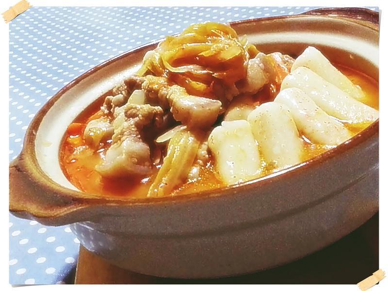 起司泡菜年糕汤的做法