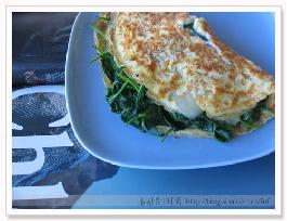 蛋白菠菜奶酪煎蛋的做法