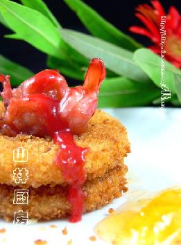 果味虾球苹果环的做法