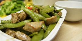 荷兰豆爆炒牛肉的做法