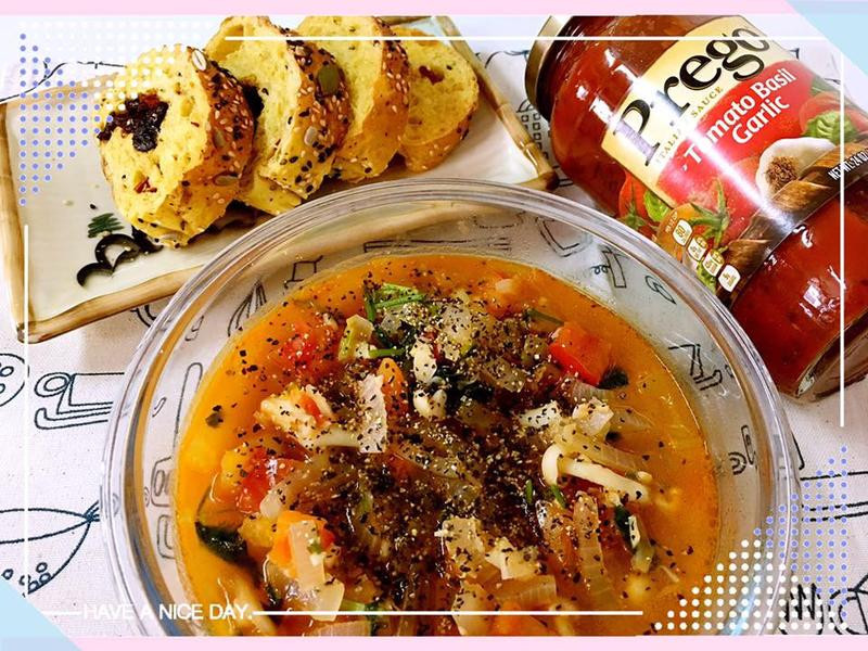 大蒜茄汁面包的做法