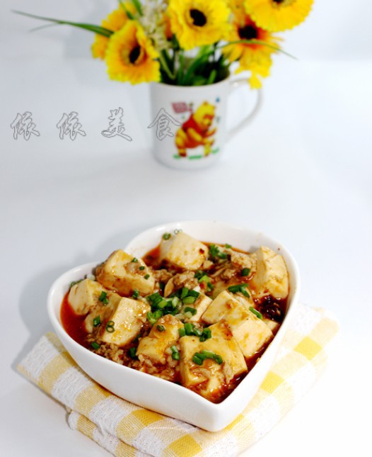 酱香肉末豆腐的做法