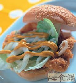炸猪排汉堡的做法
