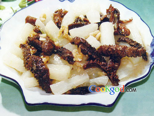 海参烧瓜条的做法