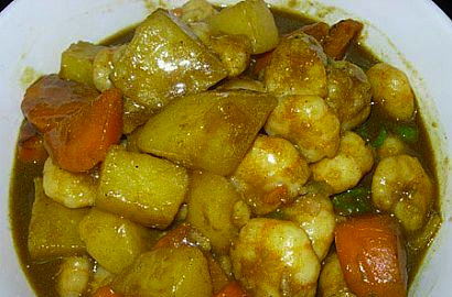 夏日咖喱虾的做法