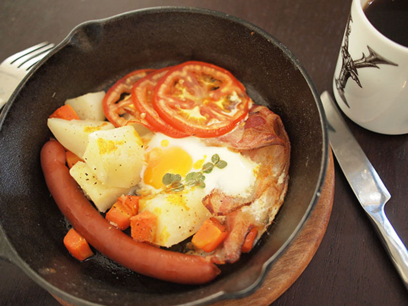 轻松培根马铃薯蛋早午餐的做法