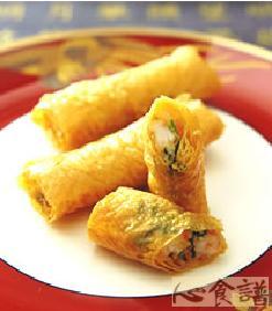 鲜虾腐皮卷的做法