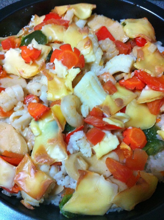 海鲜奶酪焗饭的做法