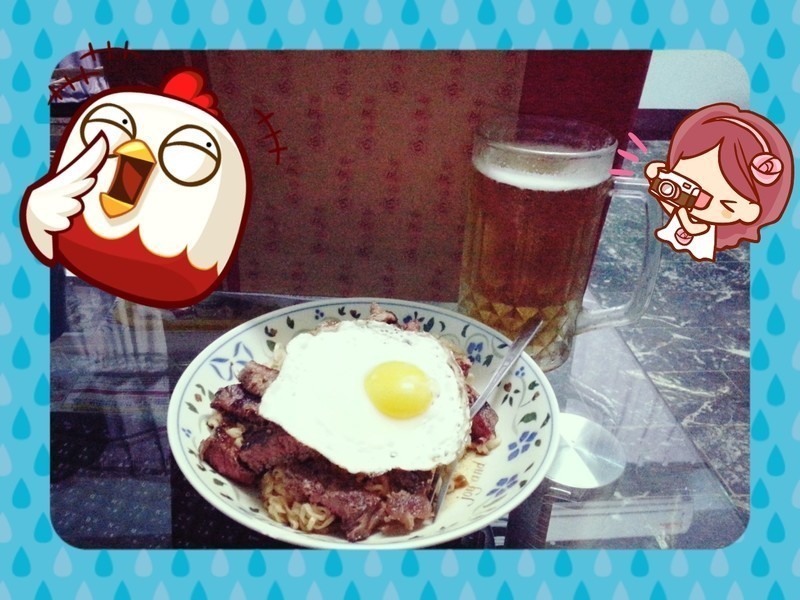 牛排餐蛋面的做法