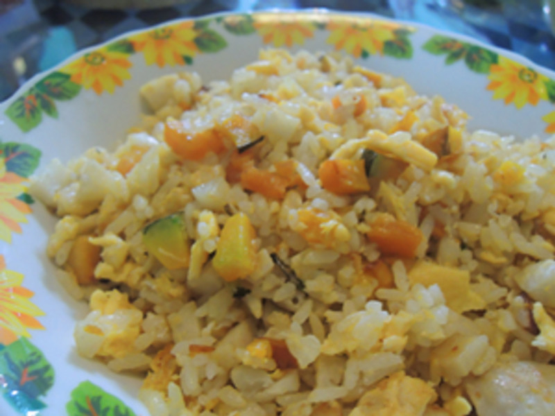 南瓜蛋炒饭的做法