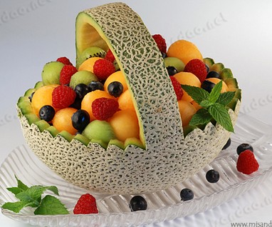 蜜瓜果篮 (玉篮藏珍)的做法