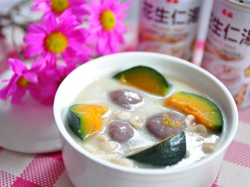 鲜奶南瓜花生汤圆【泰山花生仁汤】的做法
