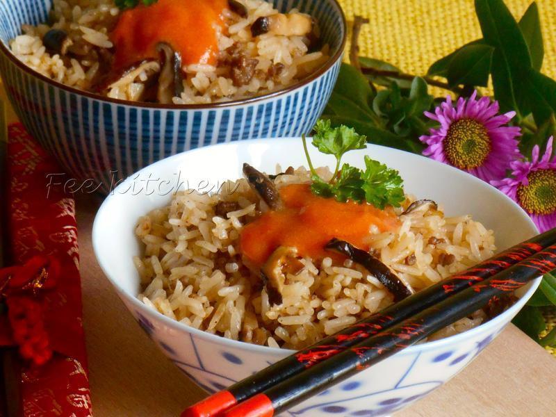 电锅版~香喷喷麻油香菇油饭的做法