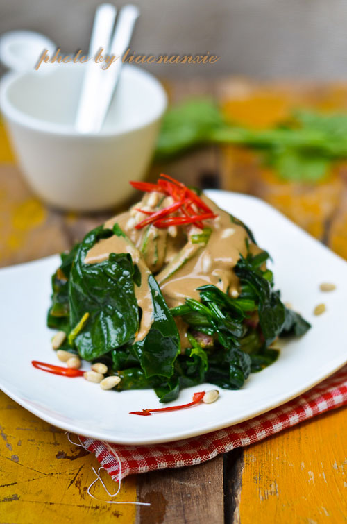麻酱菠菜的做法