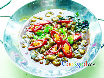 辣酒紫苏剁椒煮小风螺的做法