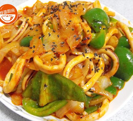 韩式辣酱炒鱿鱼的做法