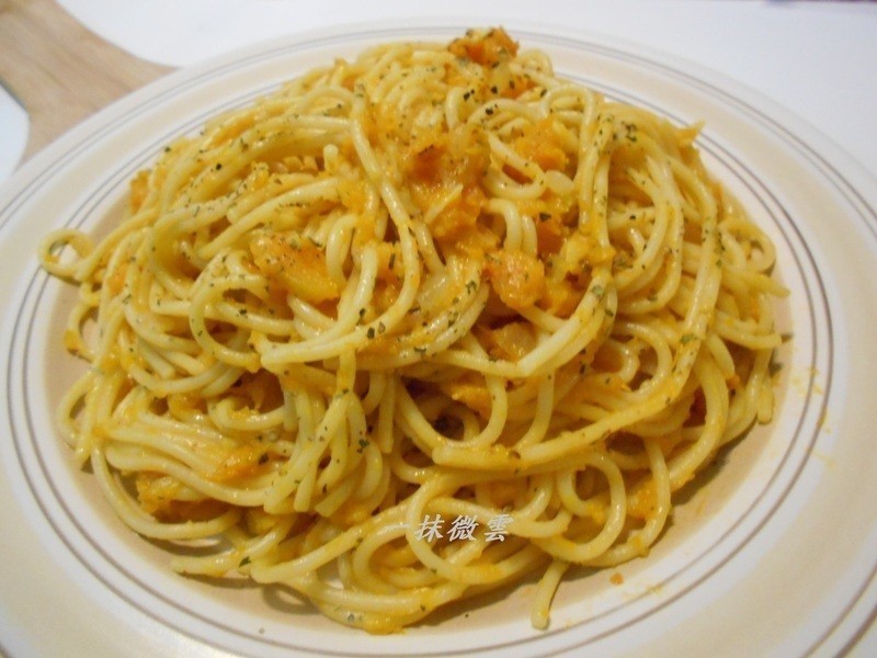 奶油南瓜义大利面的做法
