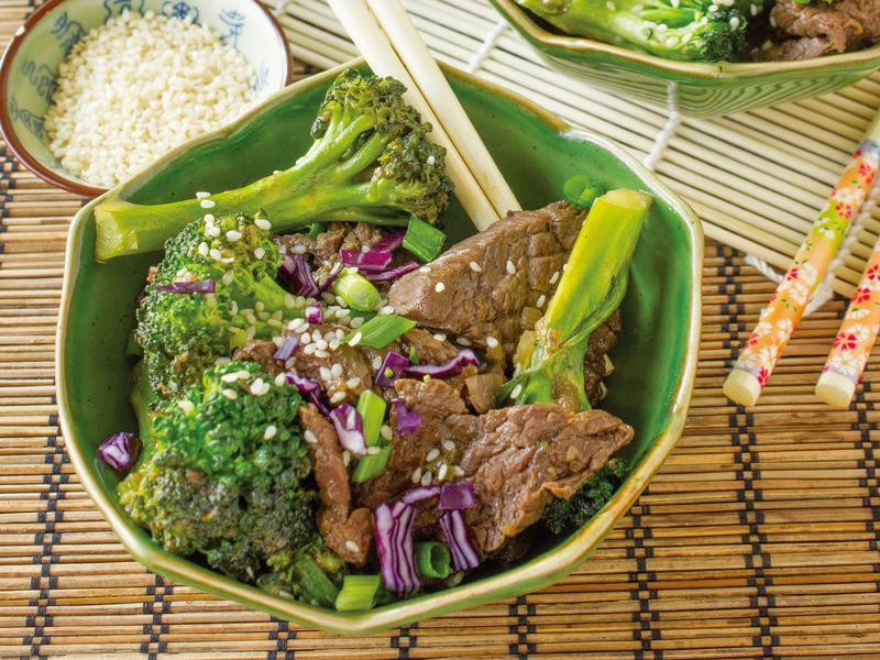 绿花椰姜蒜牛肉的做法