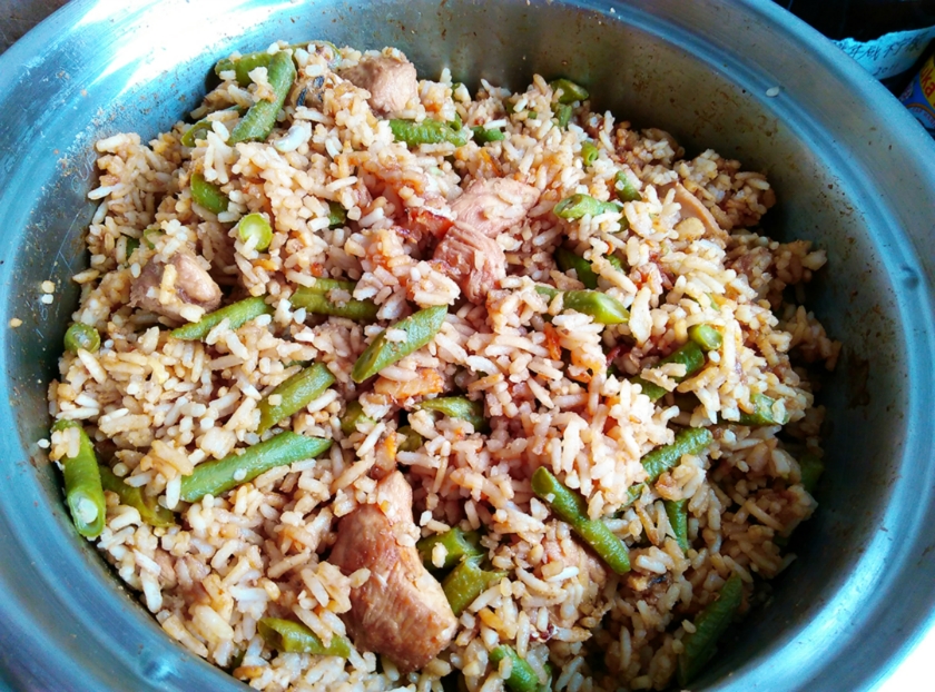 长豆焗饭(豇豆)的做法