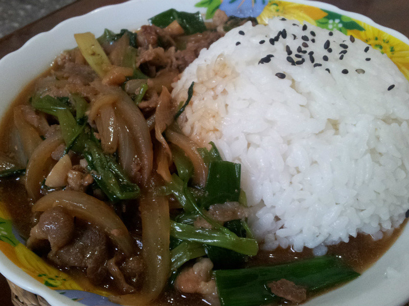 ? 沙茶羊肉烩饭的做法