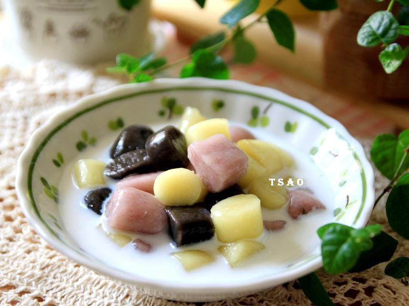 ? 缤纷三色芋圆 ? (黑 黄 紫)的做法