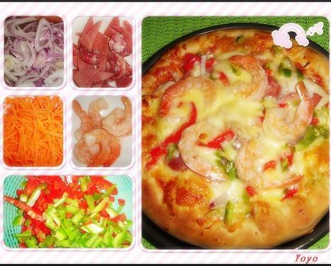 浓情海陆双汇芝心披萨的做法