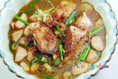 蒜香鲳块大碗鱼的做法