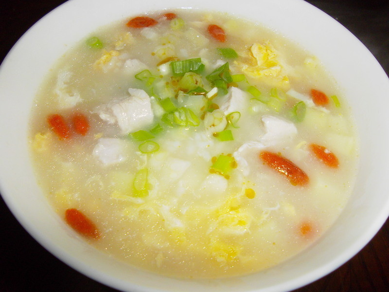 养生鸡蓉粥的做法