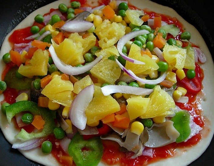 蔬菜培根批撒的做法