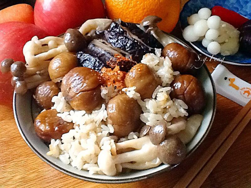 栗子菇菇炊饭(电锅版 )的做法