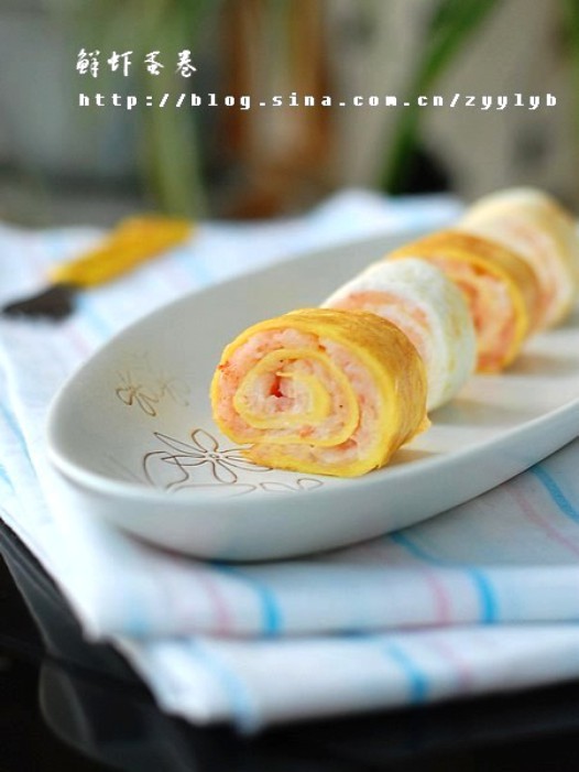 鲜虾蛋卷的做法