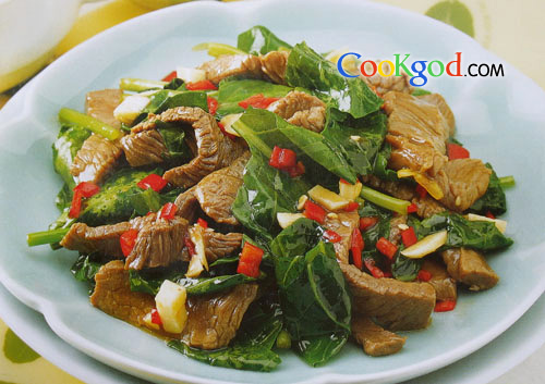 蚝油芥兰牛肉的做法