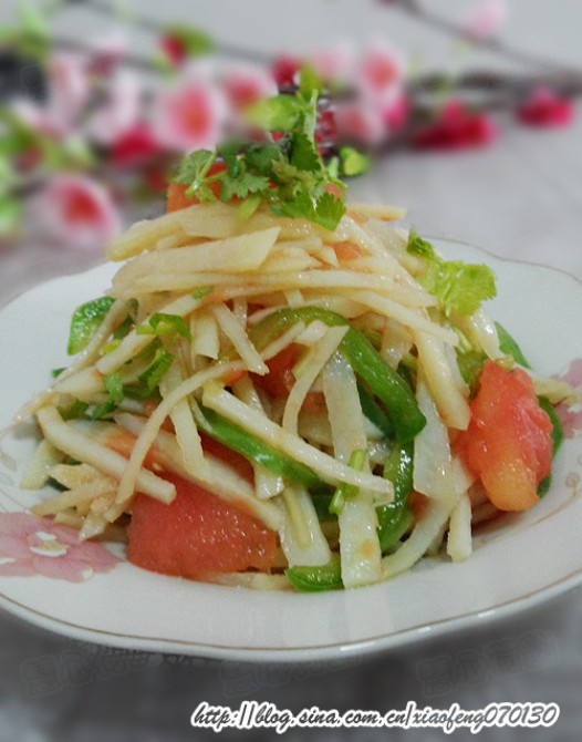 西红柿拌土豆丝的做法