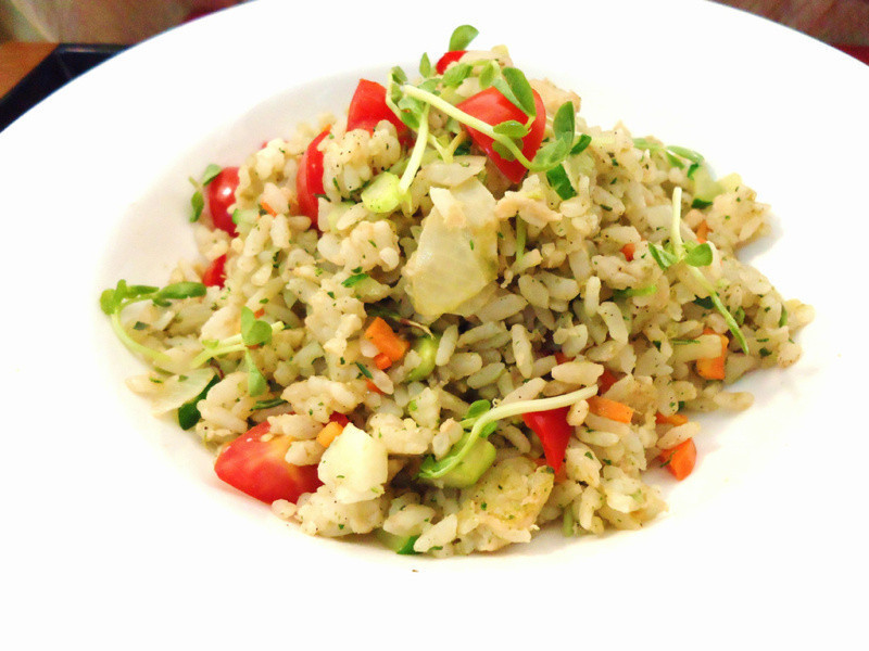 爽口香草炒饭的做法