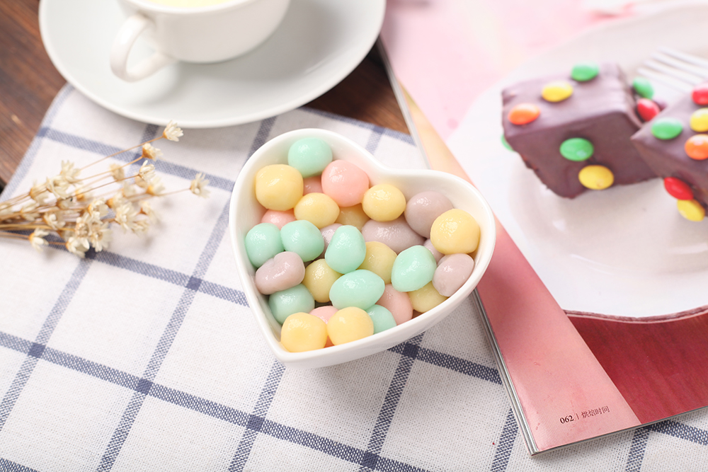 彩色糯米小圆子的做法