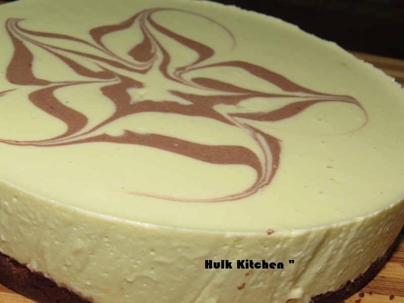 抹茶乳酪蛋糕 『免烤』的做法