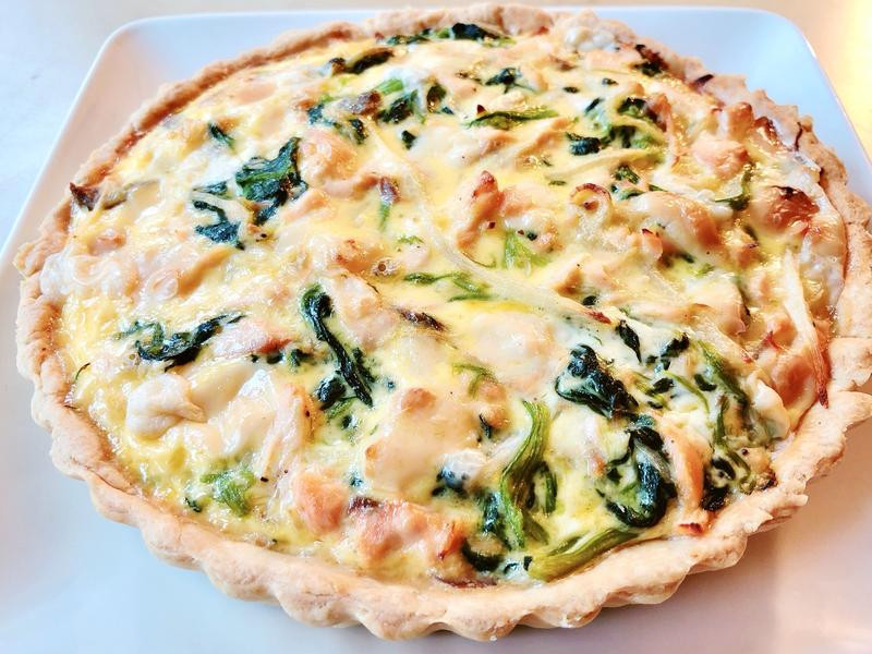 法式波菜鲑鱼咸派的做法