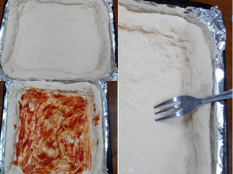海鲜总汇PIZZA-パンの锅制面包机的做法