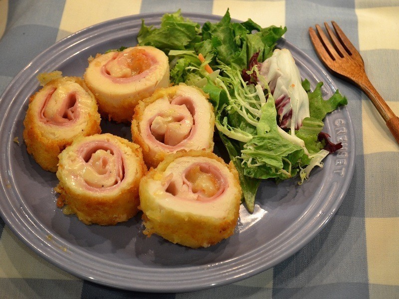 蓝带起司鸡肉卷的做法