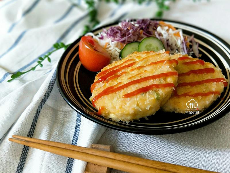 鲜虾豆腐可乐饼的做法