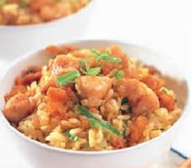 咸鱼鸡粒炒饭的做法