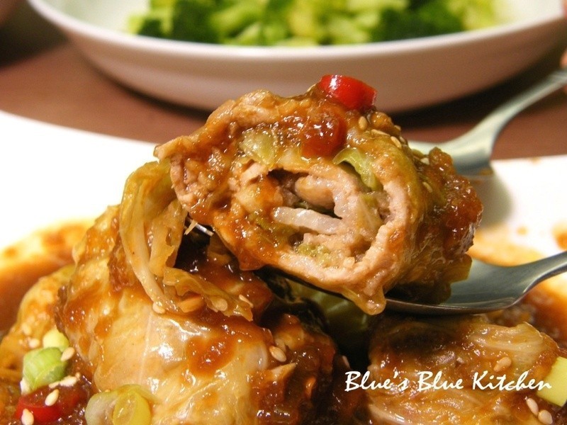 韩式烧烤酱炖菜肉卷的做法