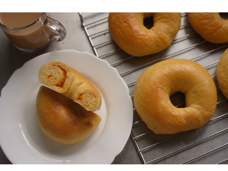 地瓜乳酪贝果的做法