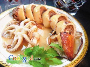 牛肉鲜鱿筒的做法