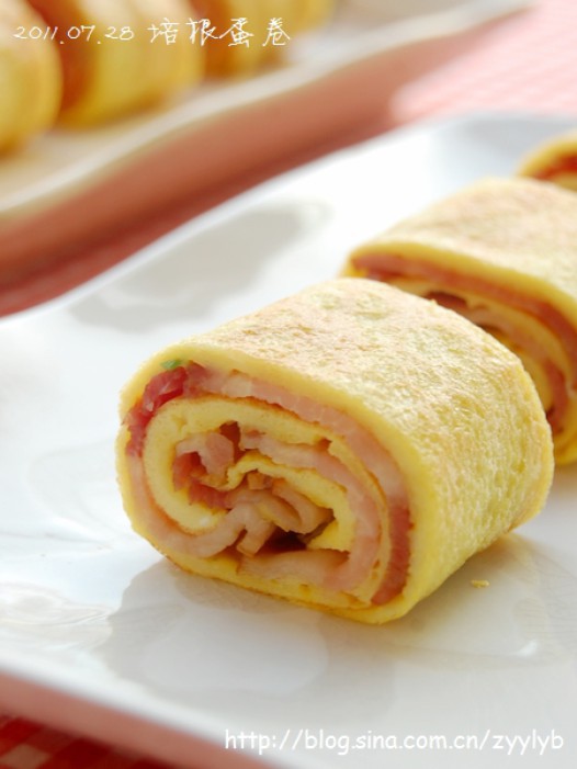 培根蛋卷&火腿蛋卷的做法