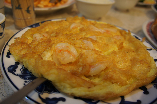 虾仁烘蛋的做法